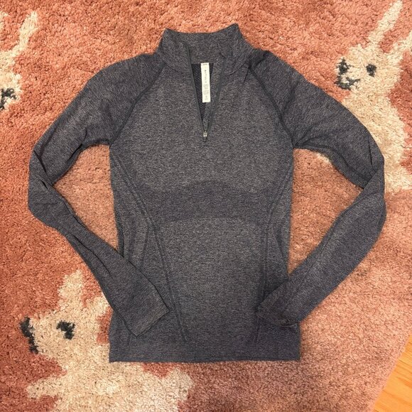 Athleta Tops - Athleta Momentum Heather 1/2 Zip Women's XS Dark Gray Track Jacket Long Sleeve